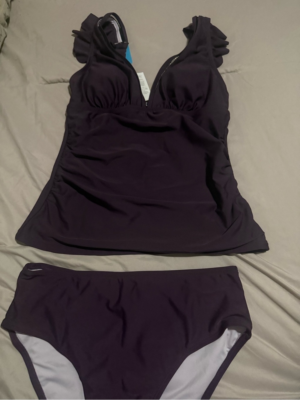 Cupshe Black Tankini Two-Piece Swim Set